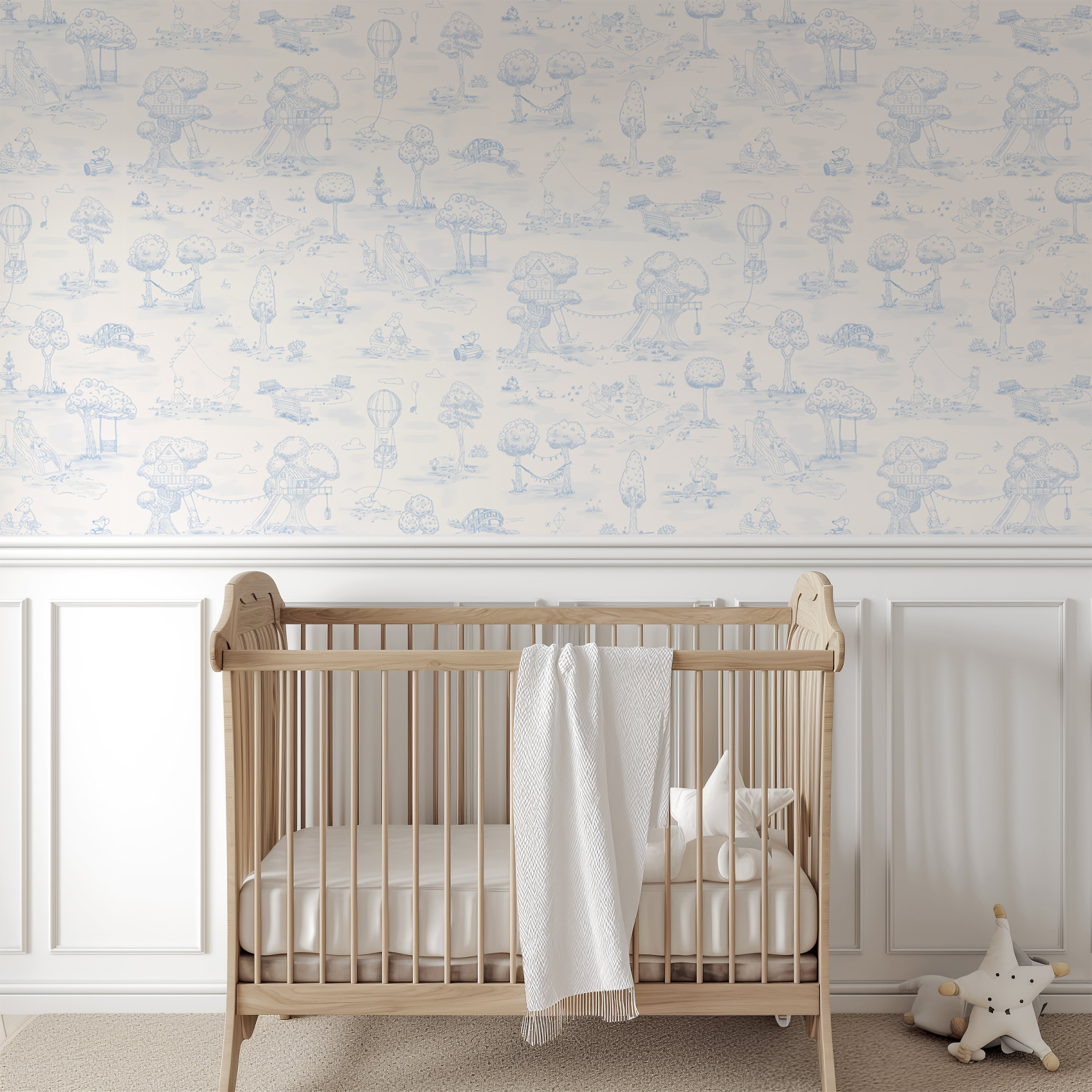 Whimsical Woodland Toile - Blue