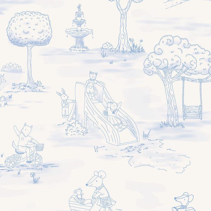 Whimsical Woodland Toile - Blue