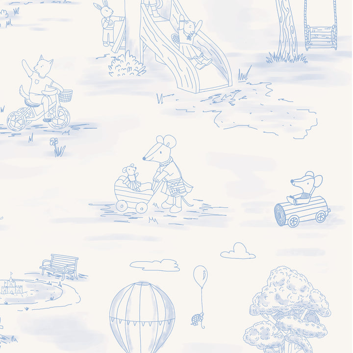 Whimsical Woodland Toile - Blue
