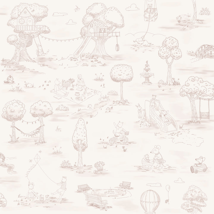 Whimsical Woodland Toile - Beige
