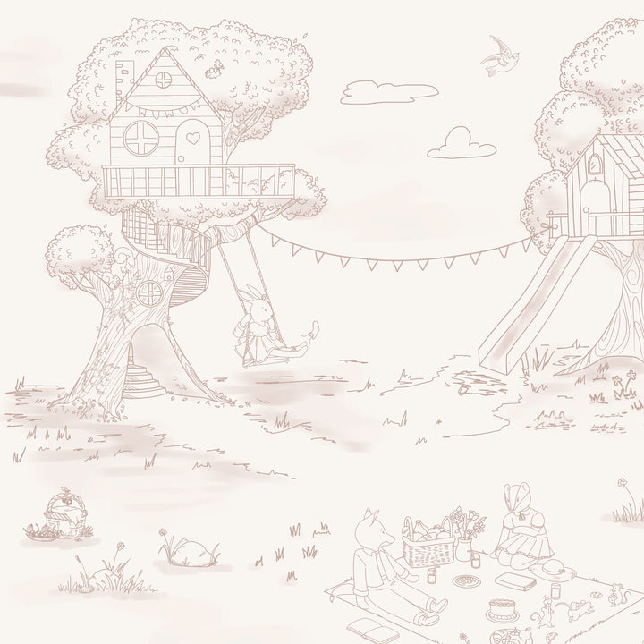 Whimsical Woodland Toile - Beige