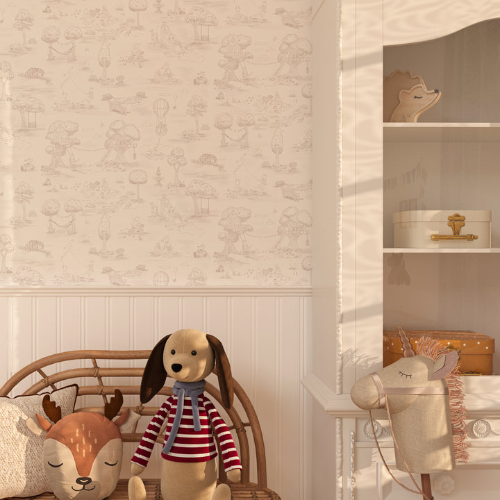 Whimsical Woodland Toile - Beige