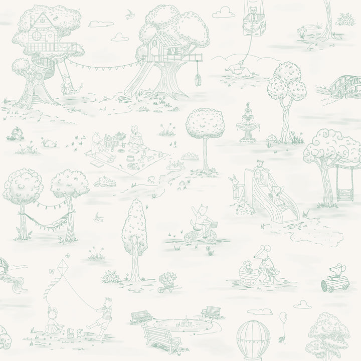 Whimsical Woodland Toile - Green
