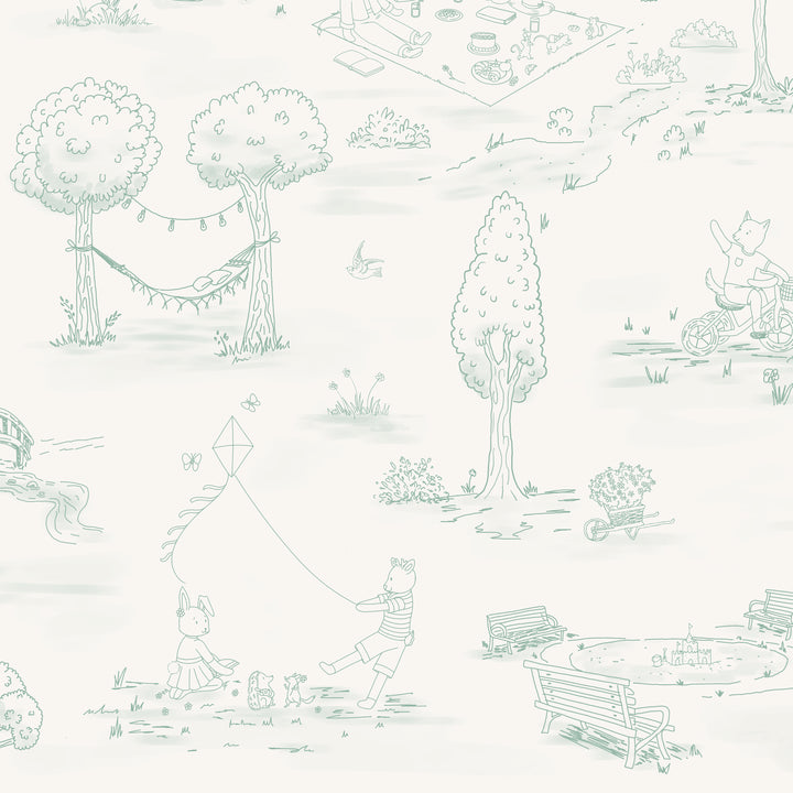 Whimsical Woodland Toile - Green