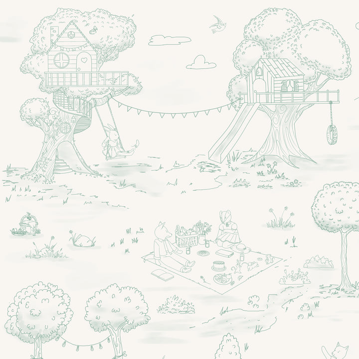 Whimsical Woodland Toile - Green